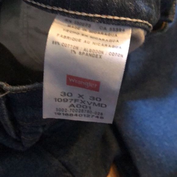 WRANGLER Men’s Relaxed Seat & Thigh Flex Fit Straight Leg Denim Jeans 30x30 NWT - Picture 7 of 10